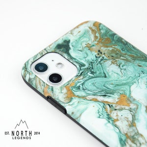 Marble Phone Case, Green Marble Case, iPhone 12 , iPhone 11 case, iPhone 13 mini. iPhone 13 Max ,iPhone Xs case, iPhone Xr case, iPhone image 5