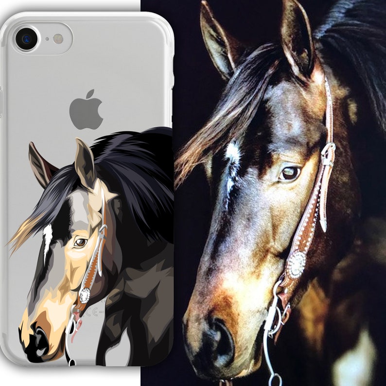 Custom Horse Phone Case Case Custom Hand Drawn Horse Artwork Etsy