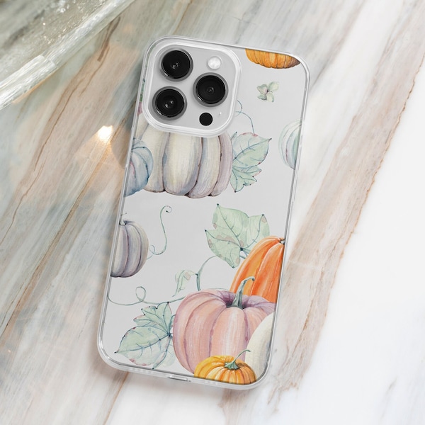 Pumpkin cute halloween fall clear Phone Case For iPhone 15 14 Plus 13 Pro Max 12 Mini XR 11 8 7 SE 2022 Galaxy S23 S22