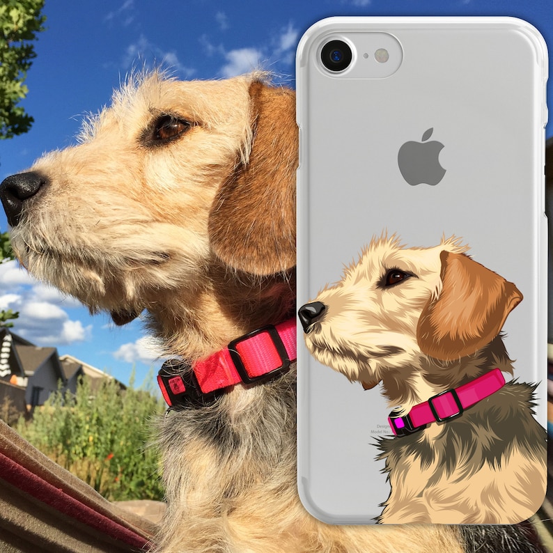 Custom Dog Portrait Phone Case Gift for dog lover Dog gift ideas Custom Pet Portrait Dog mom gift Pet Illustration Dog loss gift image 3