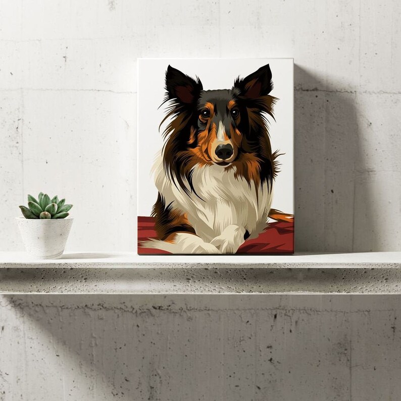 Custom Pet Portrait Canvas Dog Custom Canvas Pet Canvas Etsy