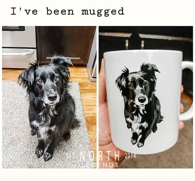 Custom Pet Portrait Mug Dog Coffee Mug Pet Coffee Cup Mother Gift Idea Custom Cup Personalized Mug Dog Lover Gift For Her Mug image 1