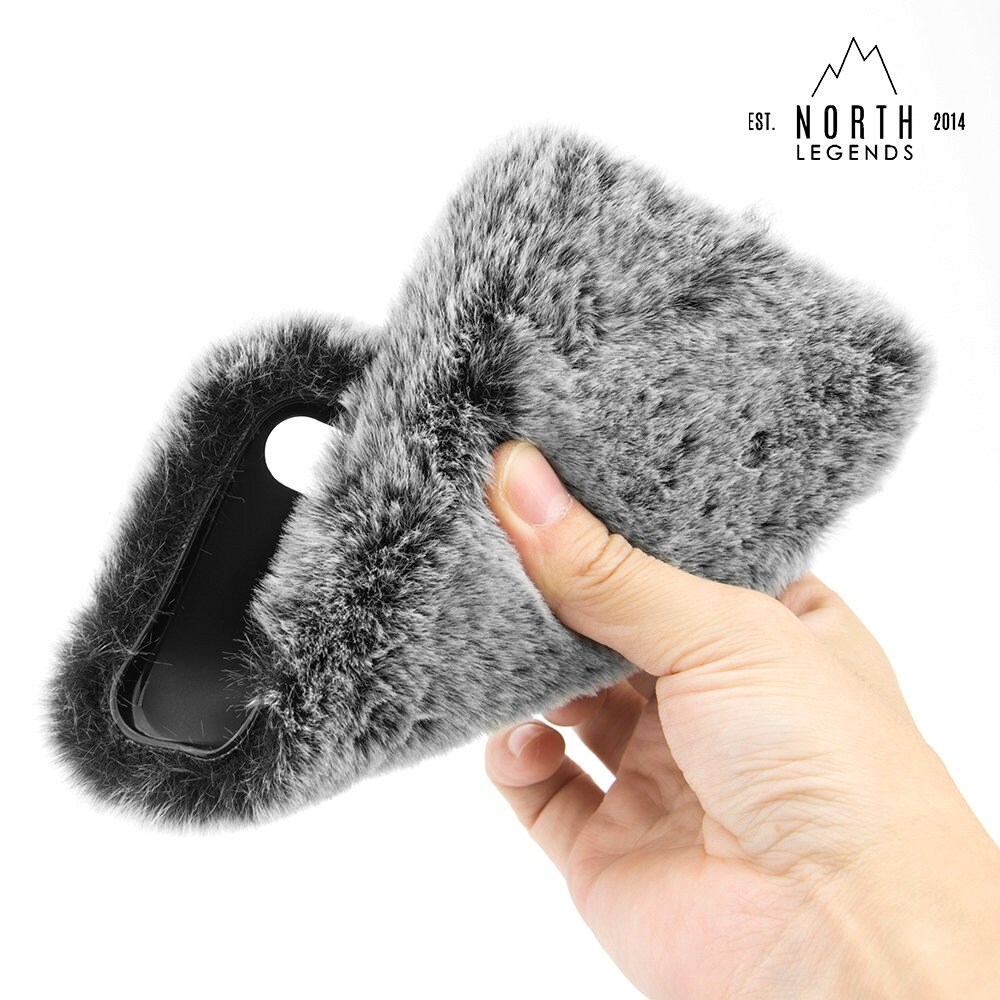Faux Fur Phone Case Grey Fabric Caseiphone 6 Case Iphone 7 Etsy Canada