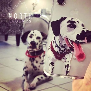 Personalisierte Haustier Porträt Handyhülle | Geschenk für Hundeliebhaber | Hunde Geschenkideen | Tierportrait | Verlobten Geschenk | Haustier Illustration | Hund Verlust Geschenk