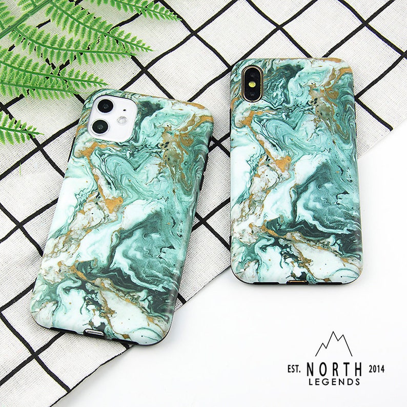 Marble Phone Case, Green Marble Case, iPhone 12 , iPhone 11 case, iPhone 13 mini. iPhone 13 Max ,iPhone Xs case, iPhone Xr case, iPhone image 3