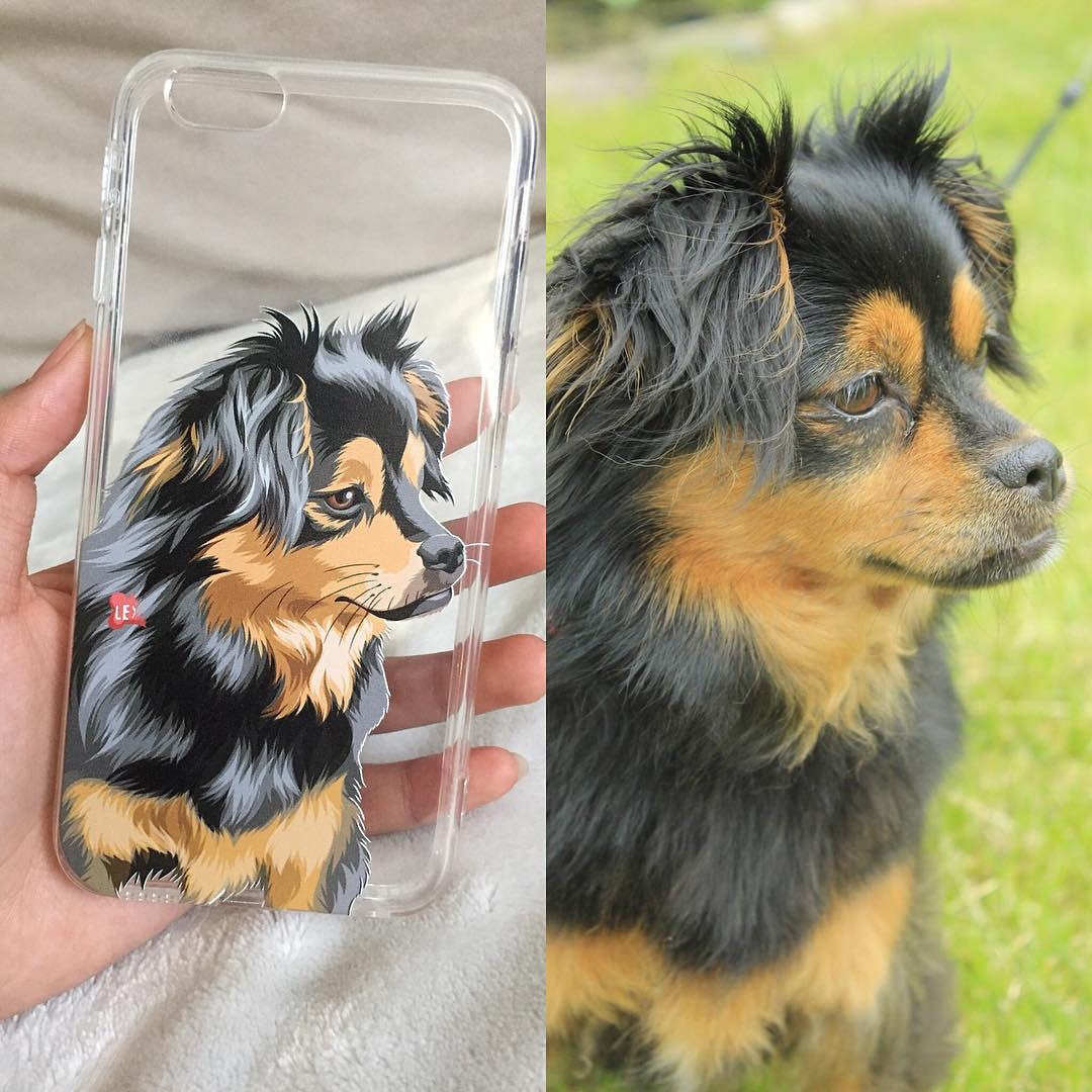 Custom Pet Portrait Phone Case Gift for Dog Lover Dog Gift Ideas Custom