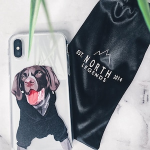 Custom Dog Portrait Phone Case Gift for dog lover Dog gift ideas Custom Pet Portrait Dog mom gift Pet Illustration Dog loss gift image 6