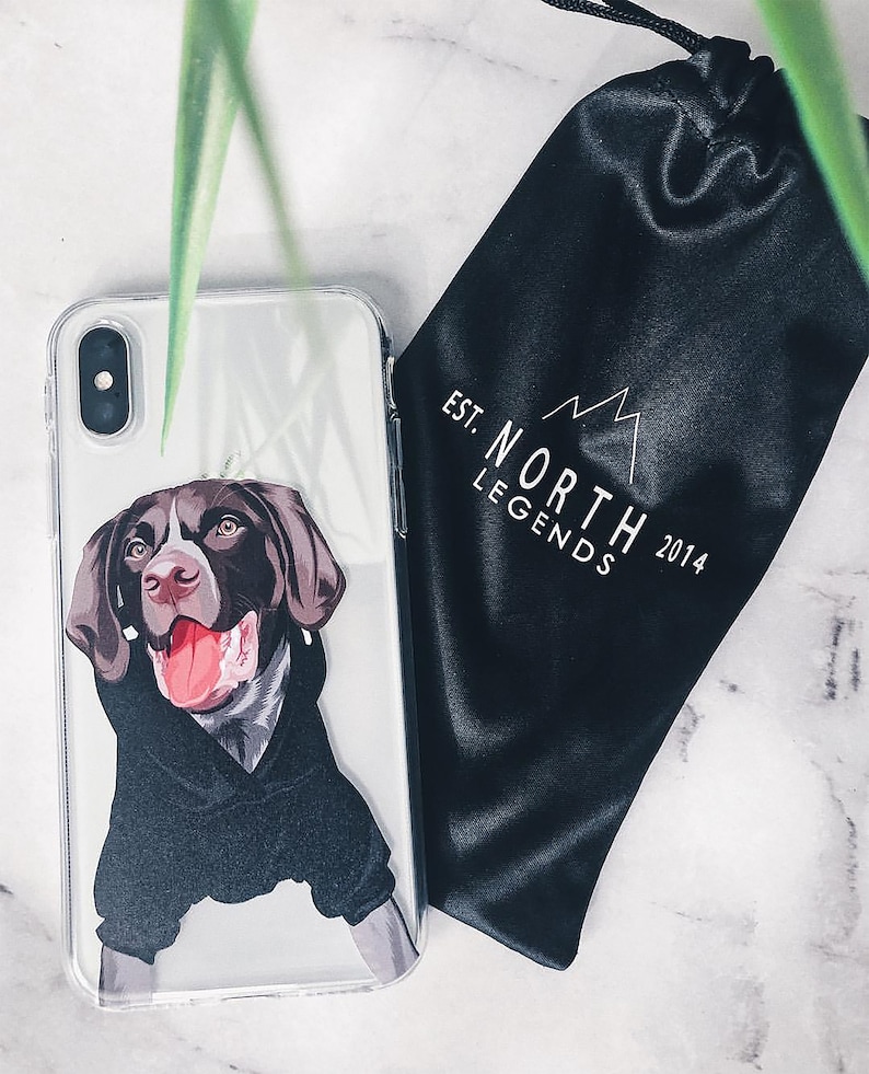 Custom Dog Portrait Phone Case Gift for dog lover Dog gift ideas Custom Pet Portrait Dog mom gift Pet Illustration Dog loss gift image 6