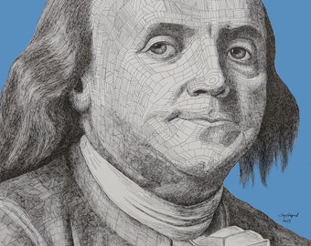 Ben Franklin Giclee Portrait Print