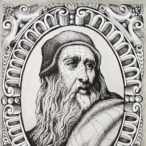 Leonardo Da Vinci Giclee Portrait Print, 12 x 16