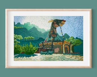 Stables Sunrise - Tears of the Kingdom Art, Breath of the Wild Art, Nintendo Art