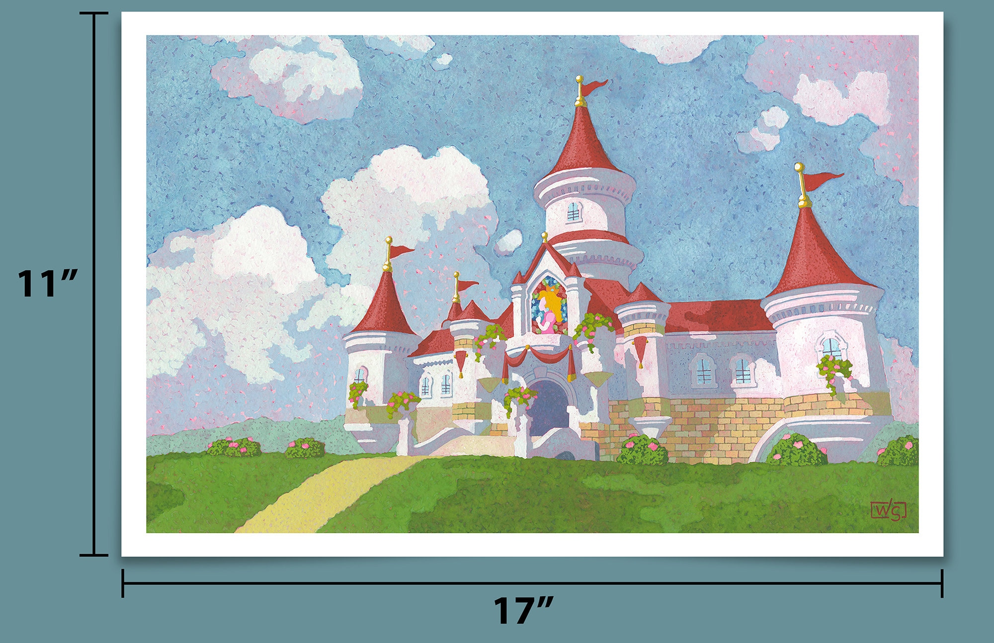 Le château de Peach Art de Mario Bros, Art de Mario, Art de Nintendo, Art  de la princesse Peach -  France