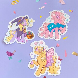 Halloween Costume Ponies | Set of 3 G3 MLP Inspired 3'' Stickers