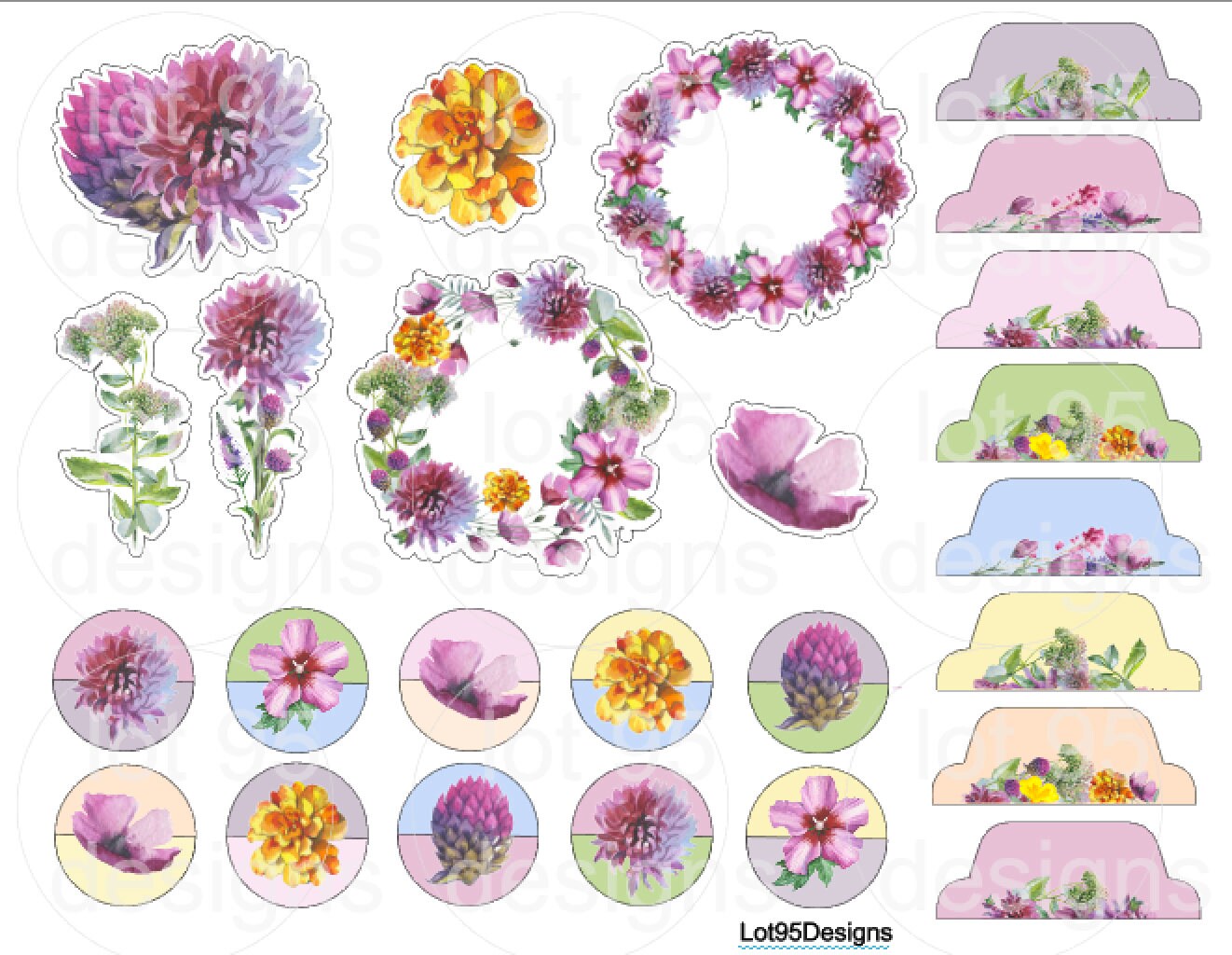 Printable Gratitude Flowers and Tabs for Bible | Etsy