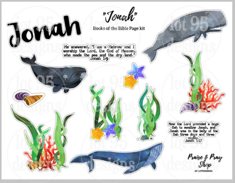 Jonah Bible Journaling Printable. Great for the Illustrating | Etsy