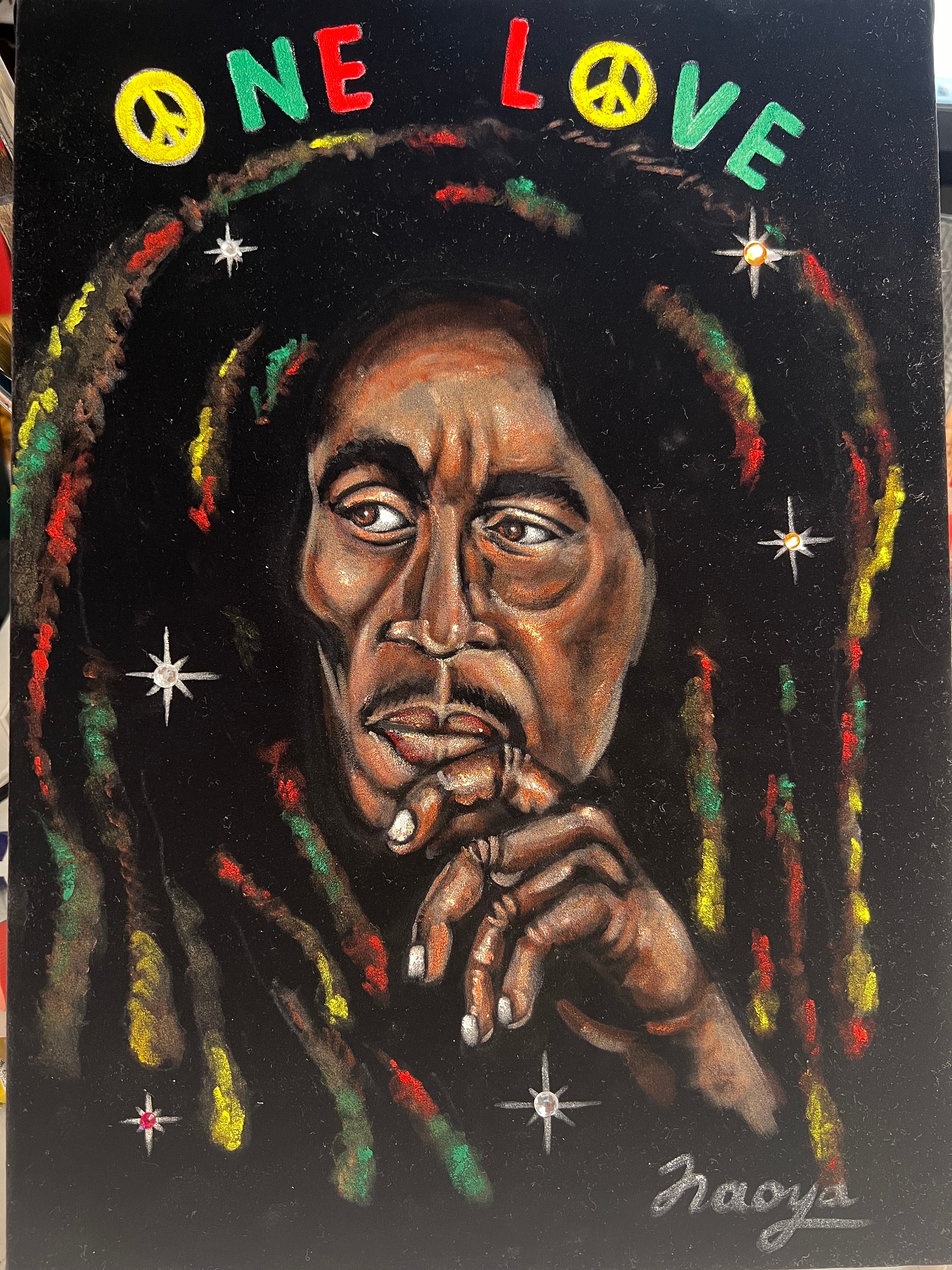 Bob marley painting - Etsy 日本