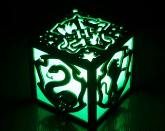 Harry Potter Hogwarts Houses Crest Inspired Color LED Lantern - Gryffindor Ravenclaw Hufflepuff Slytherin School of Witchcraft and Wizardry