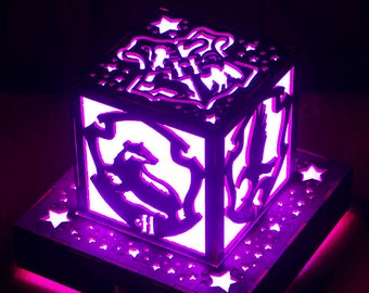 Harry Potter Hogwarts Houses Crest Inspired Color LED Lantern with Outlet powered Base