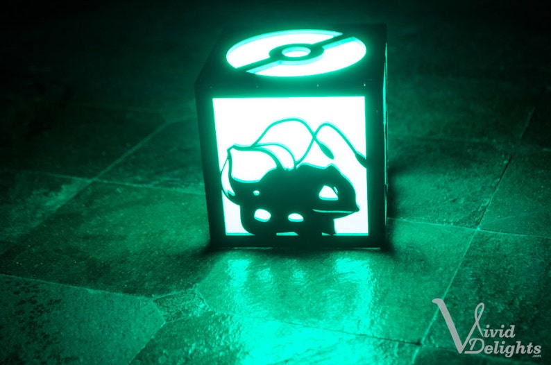 Pokemon Inspired Pikachu charmander bulbasaur Squirtle pokeball ColorChanging LED Lantern image 3