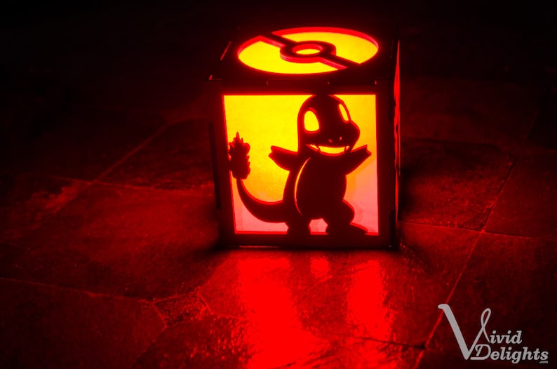 Pokemon Inspired Pikachu charmander bulbasaur Squirtle pokeball ColorChanging LED Lantern image 4