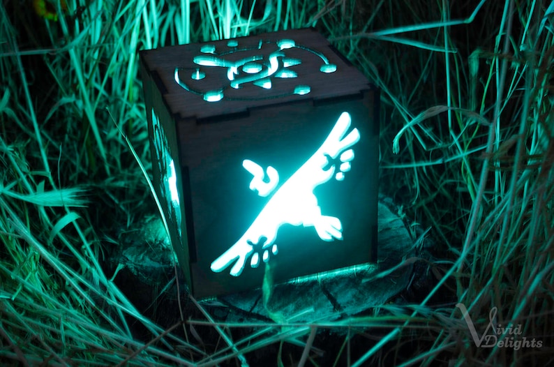 Zelda Breath of The Wild Divine Beast Inspired Lantern BOTW Sheikah Eye, Medoh, Naboris, Rudania, Ruta Battery operated remote control image 4