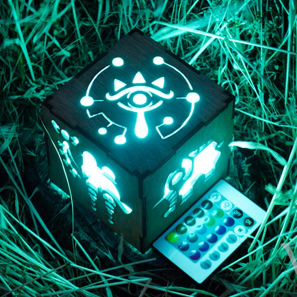 Zelda Breath of The Wild Divine Beast Inspired Lantern - BOTW Sheikah Eye, Medoh, Naboris, Rudania, Ruta - Battery operated remote control