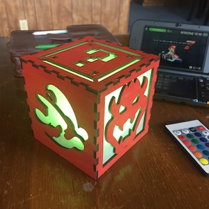 Mario Inspired Lantern- Mario and friends Bowser, Peach, Boo, Mario Color Changing Lantern