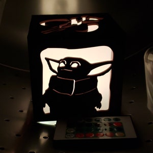 Mandalore wars Inspired Lantern battery led with remote control now with Baby Yod image 6