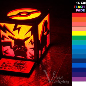 Pokemon Inspired Pikachu charmander bulbasaur Squirtle pokeball ColorChanging LED Lantern image 1