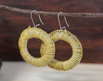 Pandanus Earrings (Kunkanemkenh) | Indigenous Art, Aboriginal Earrings, Handmade Earrings, First Nations Crafts