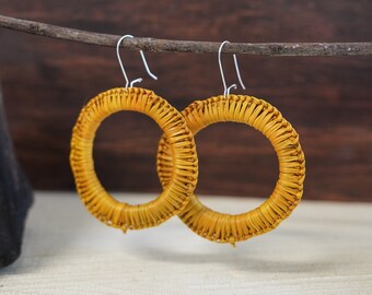 Pandanus Earrings (Kunkanemkenh) | Indigenous Art, Aboriginal Earrings, Handmade Earrings, First Nations Crafts