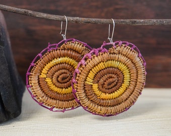 Pandanus Earrings (Kunkanemkenh) | Indigenous Art, Aboriginal Earrings, Handmade Earrings, First Nations Crafts