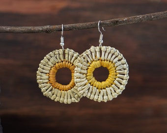 Pandanus Earrings (Kunkanemkenh) | Indigenous Art, Aboriginal Earrings, Handmade Earrings, First Nations Crafts