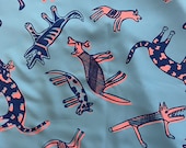 Birribang Duruk (Many Cheeky Dogs) design by Injalak Women on polycotton