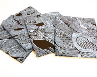 Mankabo (River) design by artist Amos Nganjmirra _ Textile/fabric by Injalak made on Arnhem Land Aboriginal Country