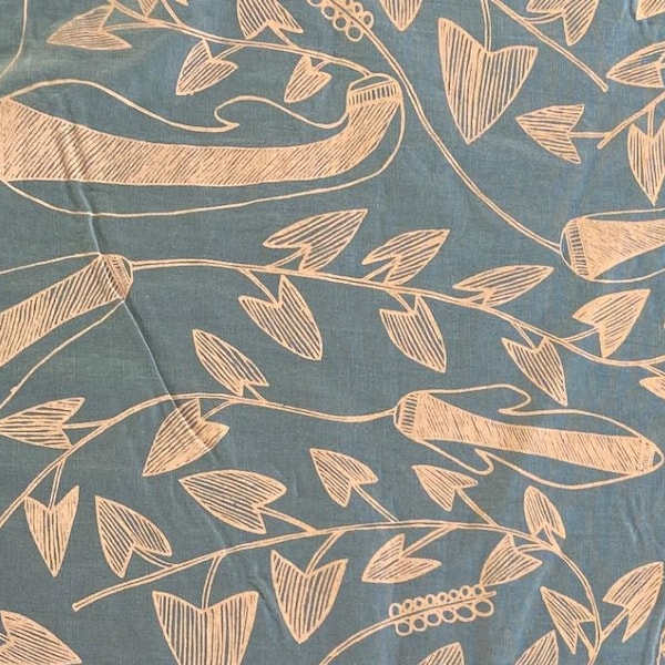 Karrbarda (Long Yam) design by Maath Maralngurra on Linen