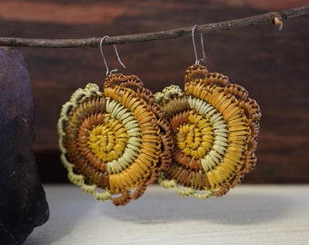 Pandanus Earrings (Kunkanemkenh) | Indigenous Art, Aboriginal Earrings, Handmade Earrings, First Nations Crafts