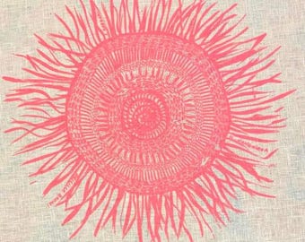 Marebu (Woven Mat) design 100% Linen Tea Towel | Aboriginal Art, Aboriginal Homewares, Indigenous Art, NAIDOC, First Nations Crafts