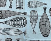 Mandjabu (Fish traps) Design by Injalak Women Artists on Cotton/Linen