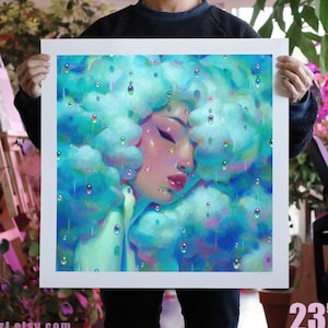 Cyan Rain - Limited Edition Print