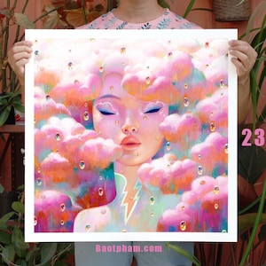 Morning Sprinkle Limited Edition Print Bao Pham Art 23" x 23" inches