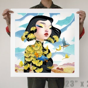 Gathering Ginkgos - Limited Edition Print