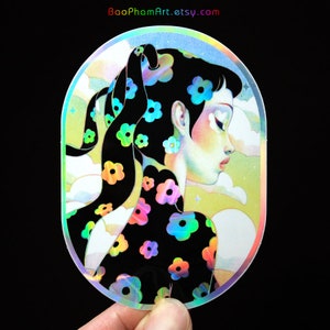 Black Rainbow Holographic Sticker Set image 5