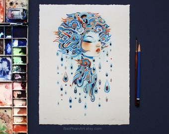 Ocean Rain Goddess - Limited Edition Print