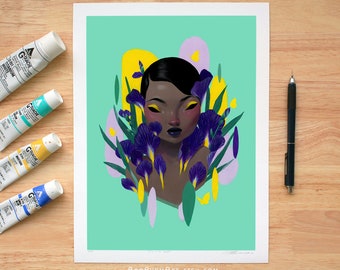 Iris in the Garden - Limited Edition Prints