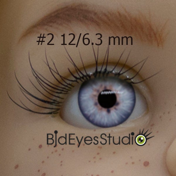 IN STOCK Bjd eyes, 12 mm, iris 6 mm, acrylic doll eyes, blue doll eyes, BJD eyes, eyes for dolls, supplies for dolls, #2