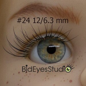Ojos para muñeca bjd 12  mm marrón reborn acrilicos pupila 7mm 