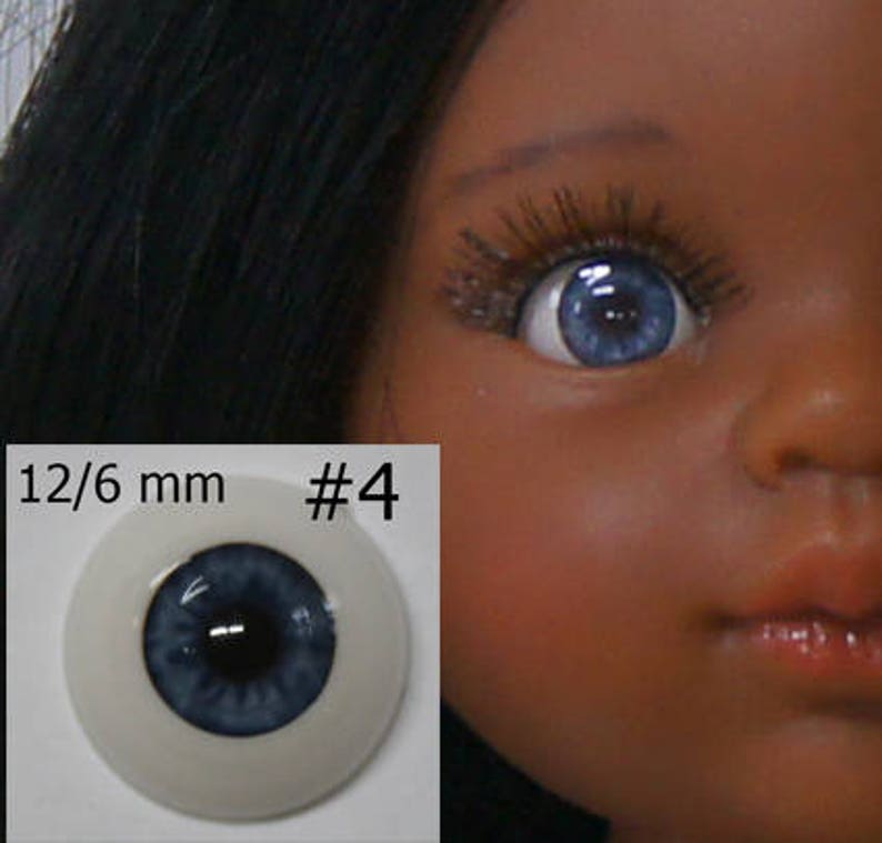Glastic Realistic Doll Eyes 22mm Violet Lifelike New