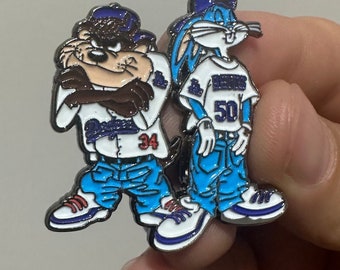 Bugz & Taz Retro Dodgers pin