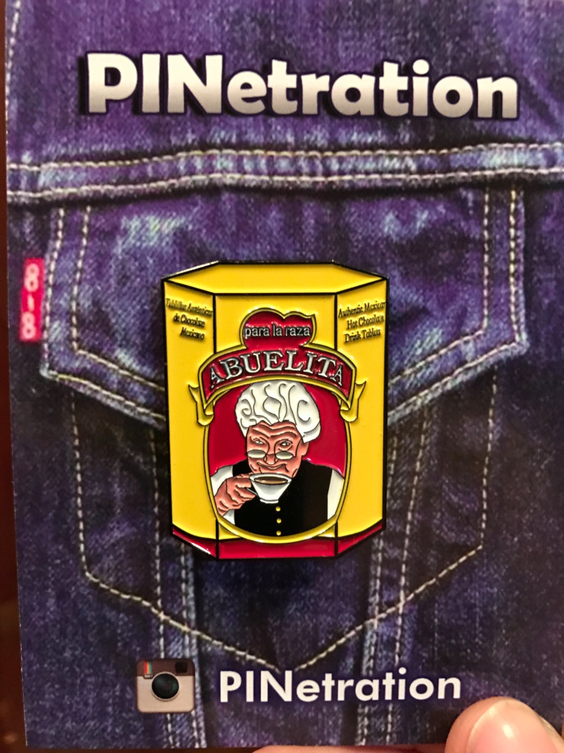 Para La Raza Abuelita Chocolate Pin